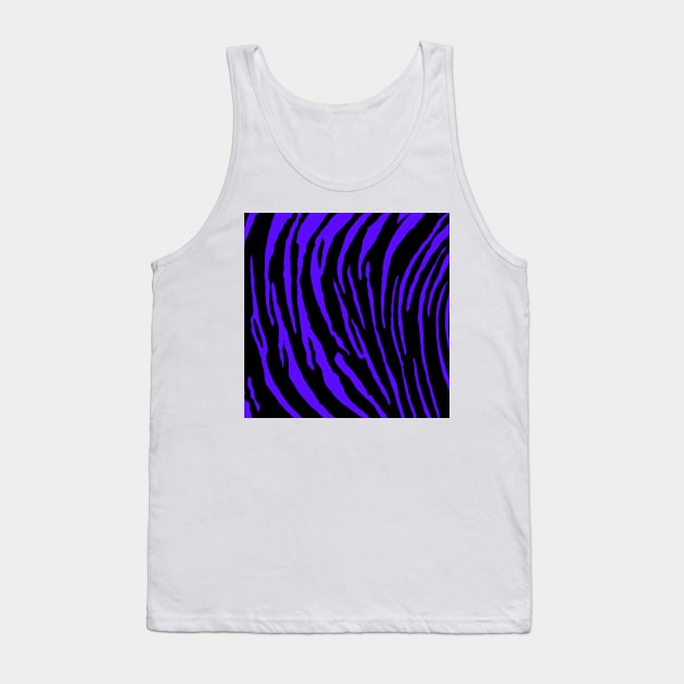 Blue Tiger Stripes Tank Top by BlakCircleGirl